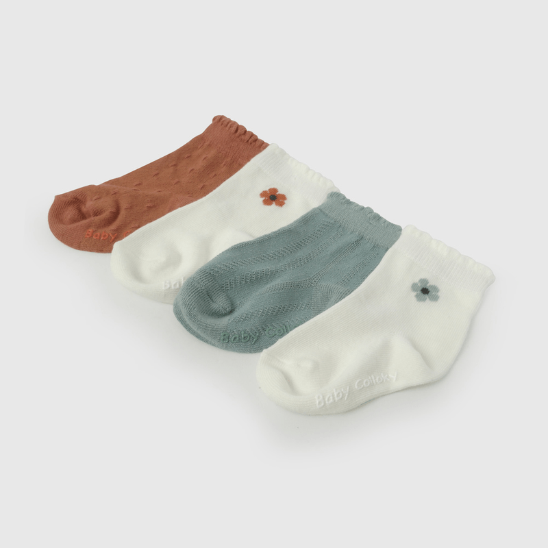 Pack Cuatro Calcetines Multicolor de Niña Infantil talla 14/16 a 23/25