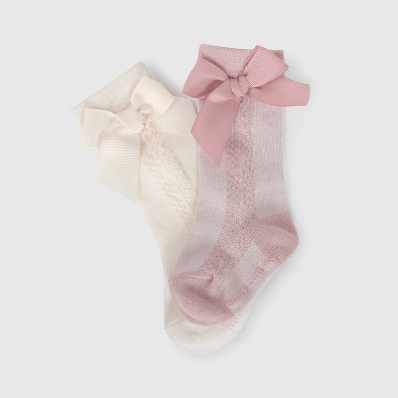 Pack Dos Calcetines Hilo de Niña Infantil talla 14/16 a 23/25