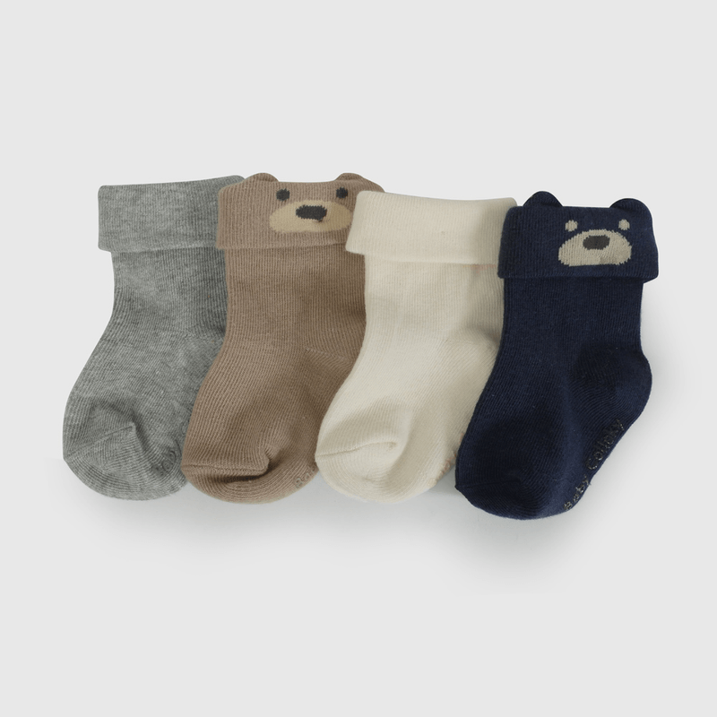 Pack Cuatro Calcetines Oso De Niño Infantil talla 14/16 a 23/25