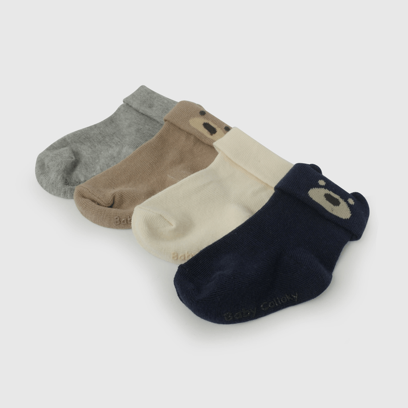 Pack Cuatro Calcetines Oso De Niño Infantil talla 14/16 a 23/25