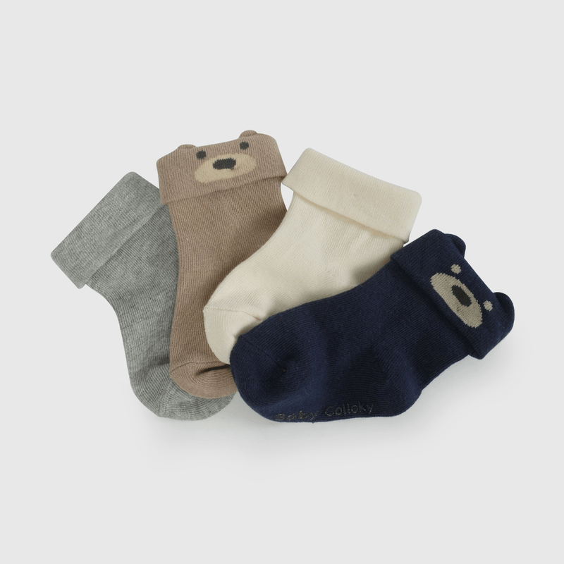 Pack Cuatro Calcetines Oso De Niño Infantil talla 14/16 a 23/25