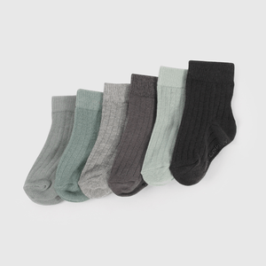 Pack Seis Calcetines Multicolor De Niño Infantil talla 14/16 a 23/25
