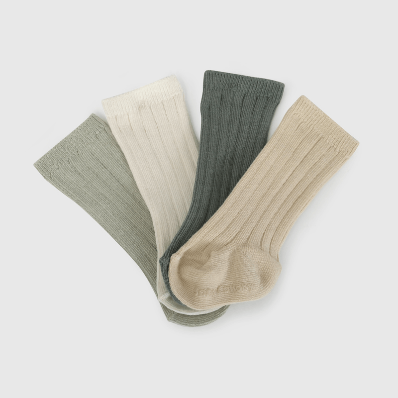 Pack Cuatro Calcetines Largos Unisex de Bebé de New born talla Única