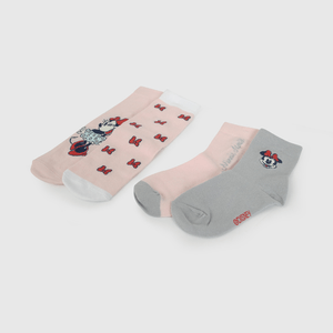 Pack Cuatro Calcetín Rosado Minnie de Niña talla 23/25 a 34/37