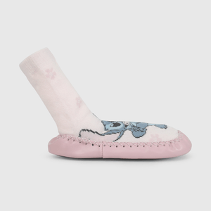 Calcetín Rosado Antideslizante Lilo Stitch de Niña talla 23/25 a 34/37