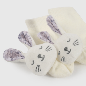 Calcetín Juguete Morado Conejo de Bebé de New born talla Única
