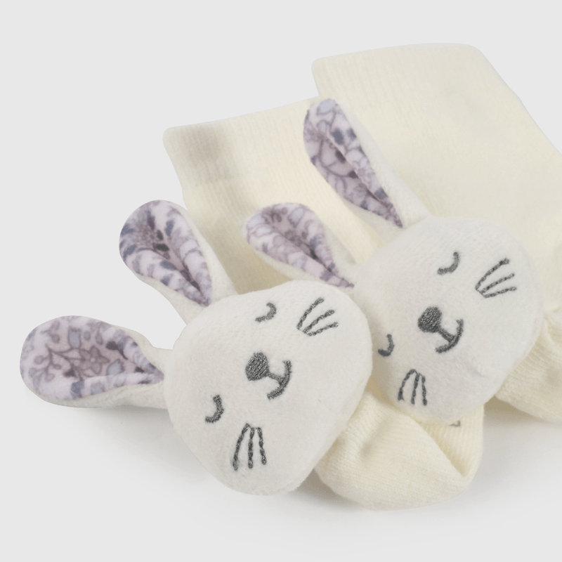 Calcetín Juguete Morado Conejo de Bebé de New born talla Única