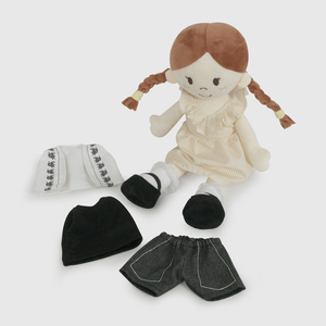 Outfit Muñeca de Niña Infantil Negro hasta 36 M