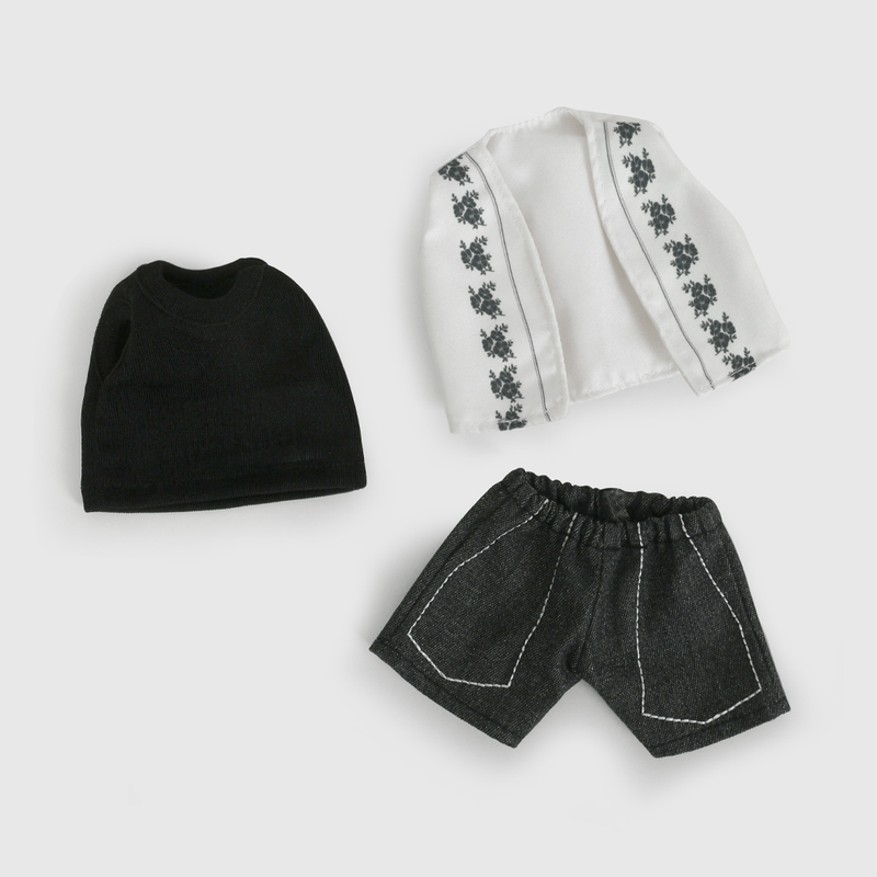 Outfit Muñeca de Niña Infantil Negro hasta 36 M