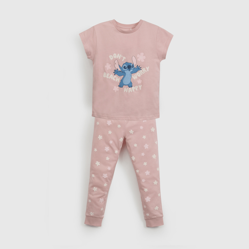 Pijama Rosado Lilo Stitch de Niña talla 2 a 12 años