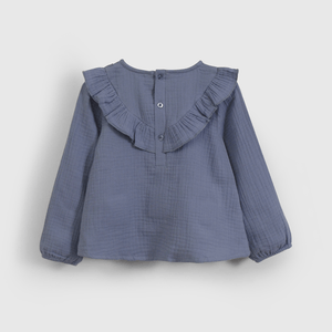 Blusa Celeste Bambula de Niña Infantil talla 3/6 M a 24m/36 M