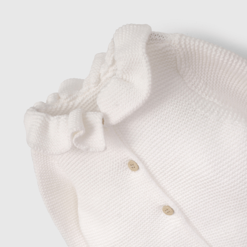 body Blanco Tejido de Niña de Bebé de New born talla RN a 6/9 M