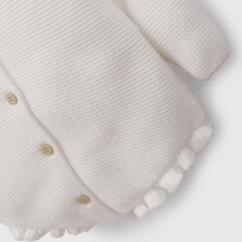 body Blanco Tejido de Niña de Bebé de New born talla RN a 6/9 M