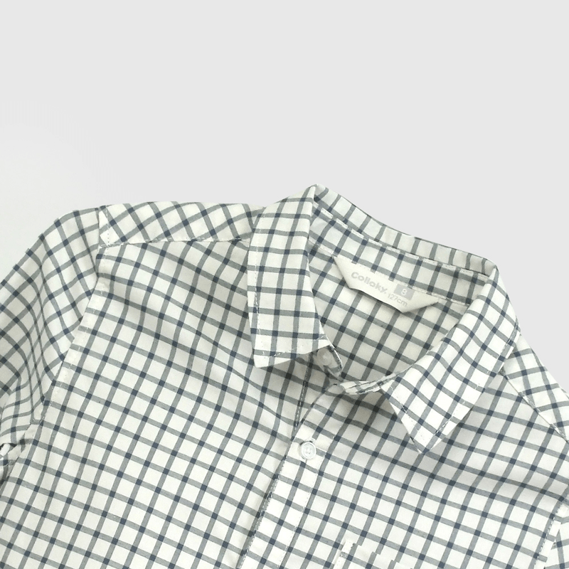 Camisa Colloky de Niño de Cuadrille Azul Talla 3A a 12A
