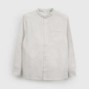 Camisa Beige Con Bolsillo de Niño talla 3 a 12 Años