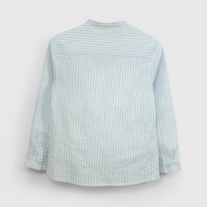 Camisa Celeste Cuello Mao de Niño talla 3 a 12 Años