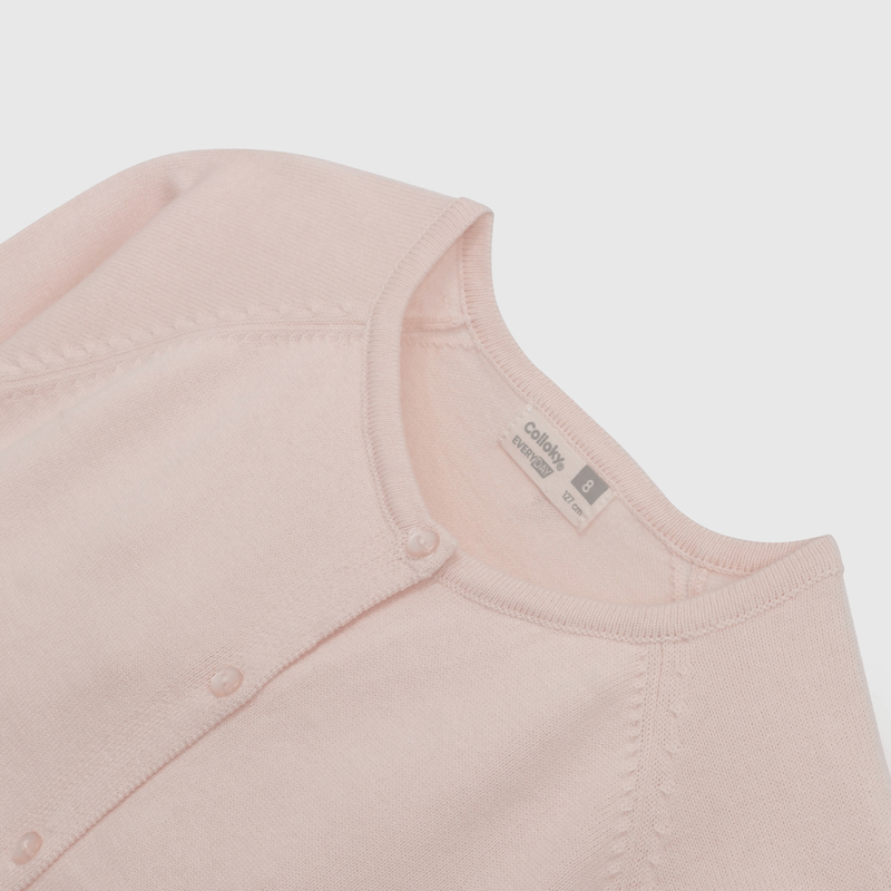 Chaleco Rosado Básico de Niña talla 3 a 12 Años