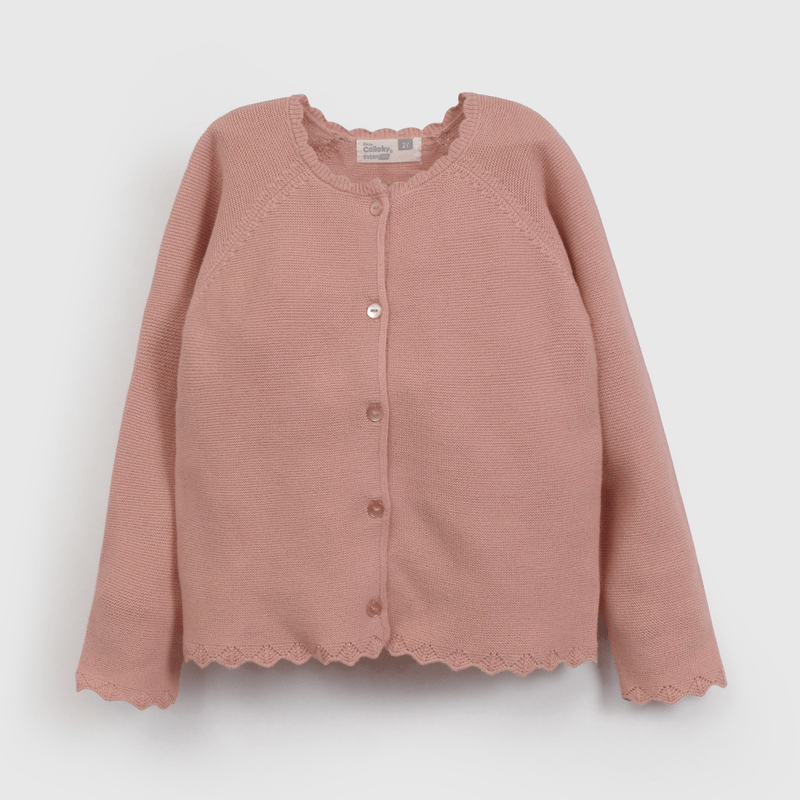 Chaleco Rosado Con Botones de Niña Infantil talla 3/6 M a 24m/36 M