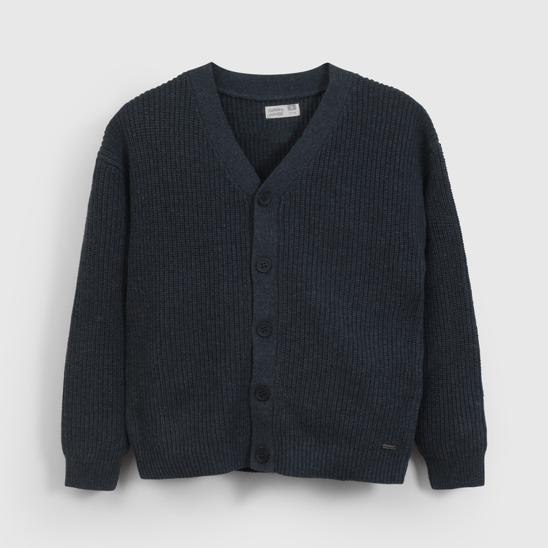 Chaleco Azul Con Botones de Niño talla 3 a 12 Años