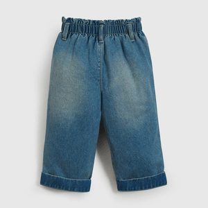 Jeans Azul  Cintura Elasticada de Niña Infantil talla 3/6 M a 24m/36 M