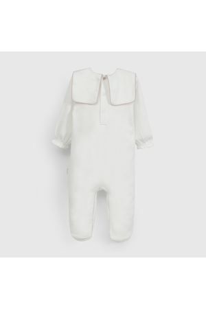Osito Blanco Cuello Flores de Bebé de New born talla RN a 6/9 M