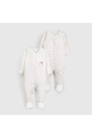 Pack Dos Ositos Blanco de Bebé de New born talla RN a 6/9 M