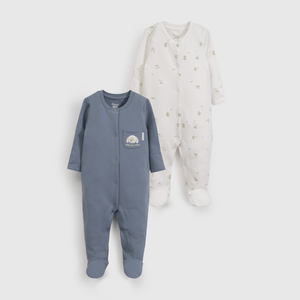 Pack Dos Ositos Celeste de Bebé de New born talla RN a 6/9 M