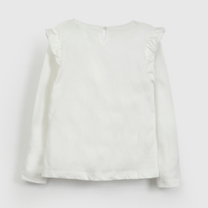 Polera Blanca Cuncuna de Niña Infantil talla 3/6 M a 24m/36 M
