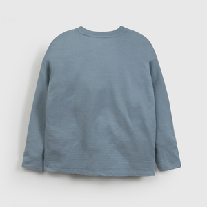 Polera Celeste Texturada de Niño talla 3 a 12 Años