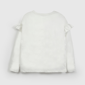 Polera Blanca Vuelo Lilo Stitch de Niña talla 3 a 12 Años