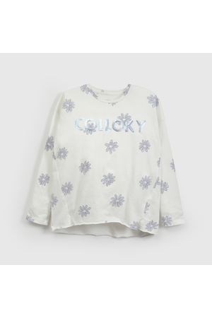 Polera  Blanca Colloky Estampada de Niña talla 3 a 12 Años