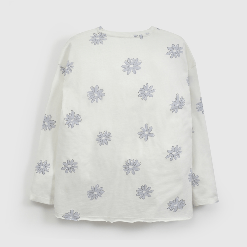 Polera  Blanca Colloky Estampada de Niña talla 3 a 12 Años