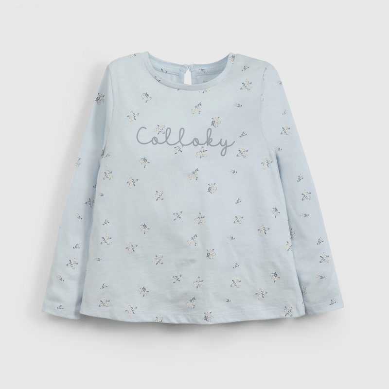 Polera Celeste Colloky de Niña Infantil talla 3/6 M a 24m/36 M