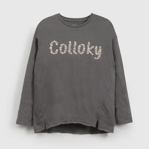 Polera  Negra Colloky  de Niña talla 3 a 12 Años