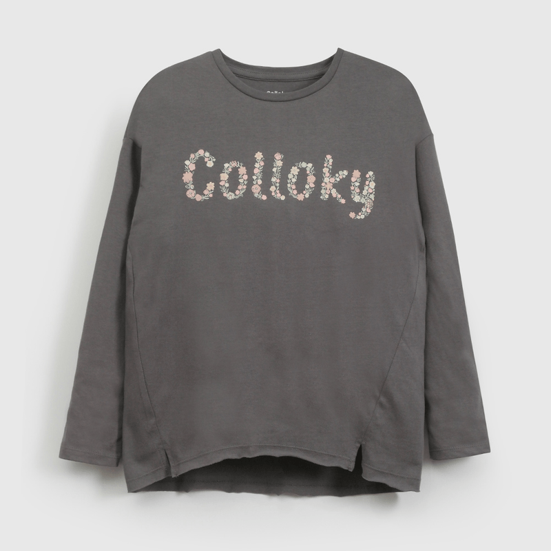 Polera  Negra Colloky  de Niña talla 3 a 12 Años