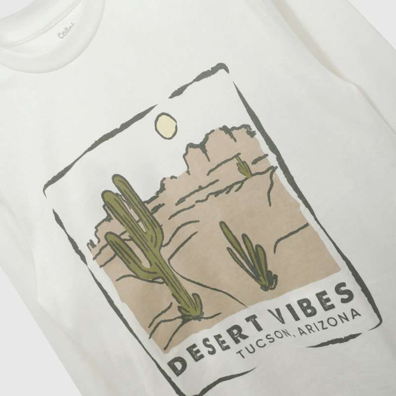 Polera Blanca Estampada De Niño talla 3 a 12 Años