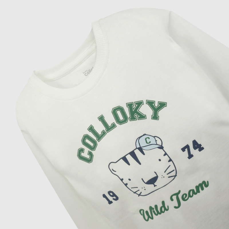 Polera Blanca Colloky De Niño Infantil talla 3/6 M a 24m/36 M