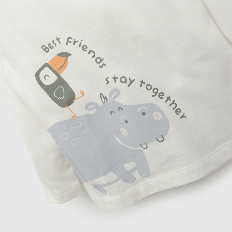 Polera Blanca Animales De Niño Infantil talla 3/6 M a 24m/36 M