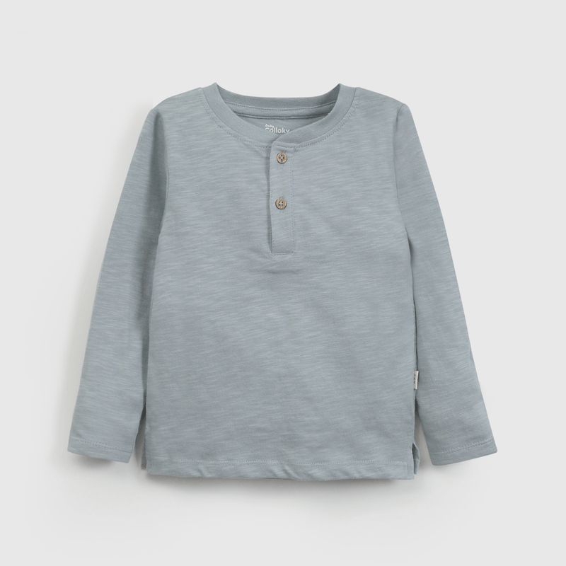 Polera Básica Celeste De Niño Infantil talla 3/6 M a 24m/36 M
