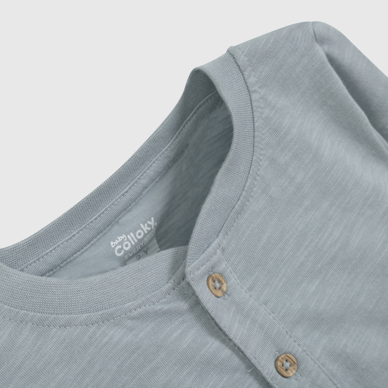 Polera Básica Celeste De Niño Infantil talla 3/6 M a 24m/36 M