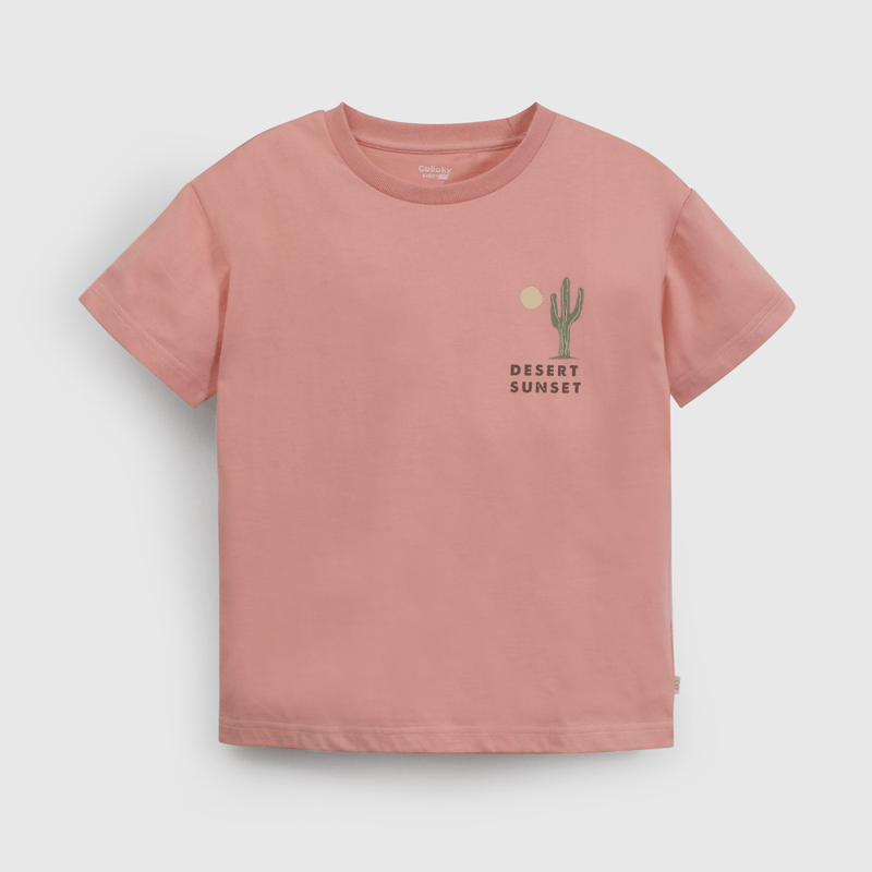 Polera Rojo Estampada de Niño talla 3 a 12 Años