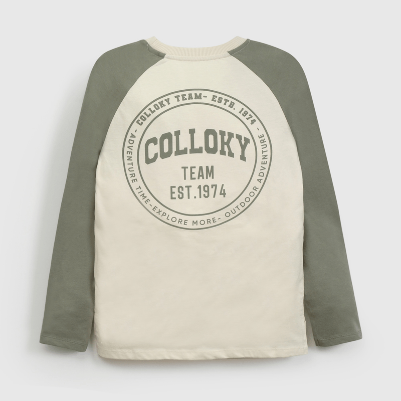Polera Verde Colloky de Niño talla 3 a 12 Años