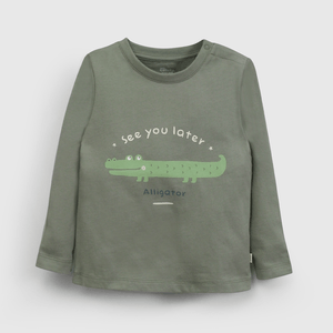 Polera Verde Animales De Niño Infantil talla 3/6 M a 24m/36 M
