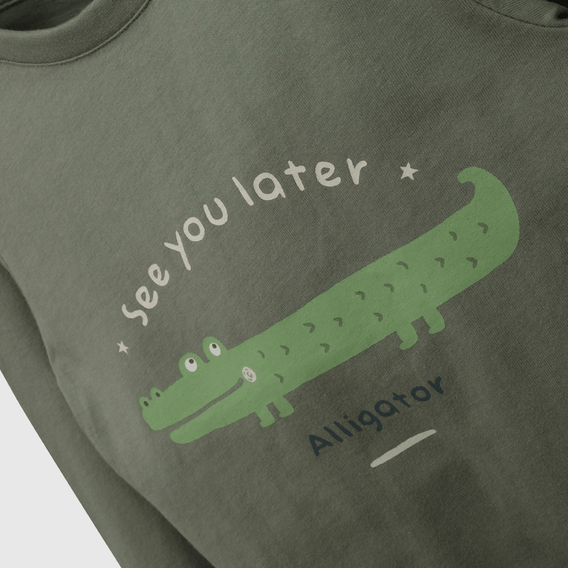 Polera Verde Animales De Niño Infantil talla 3/6 M a 24m/36 M