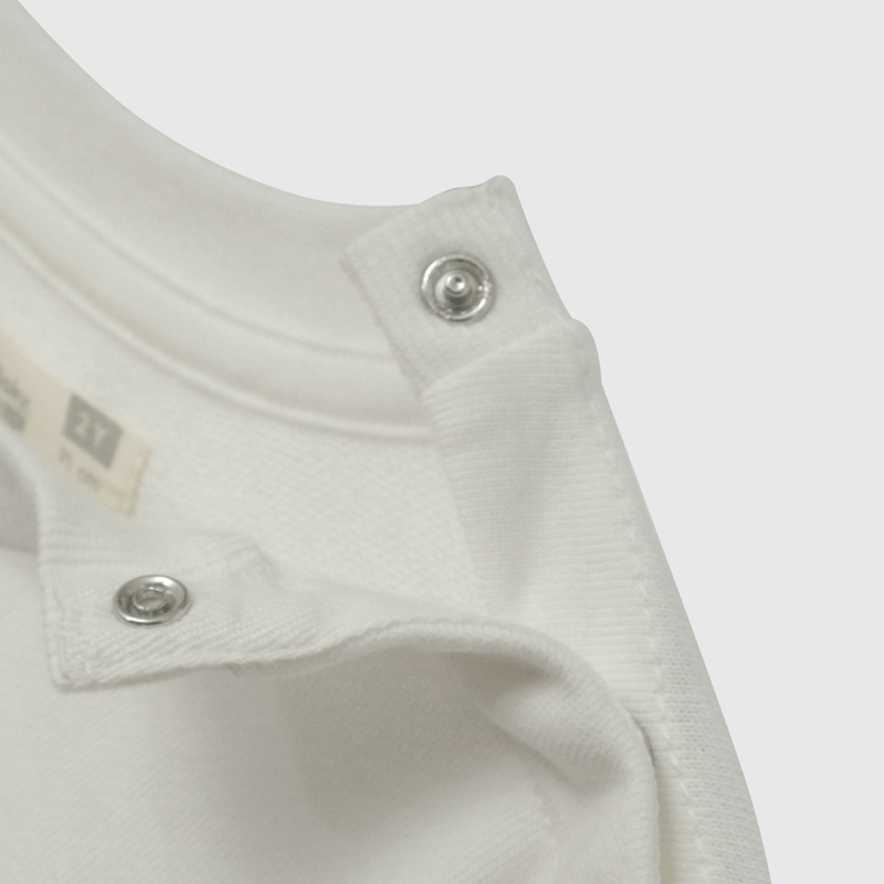Poleron Blanco Rayado de Niña Infantil talla 3/6 M a 24m/36 M
