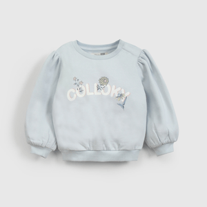 Poleron Celeste Colloky de Niña Infantil talla 3/6 M a 24m/36 M