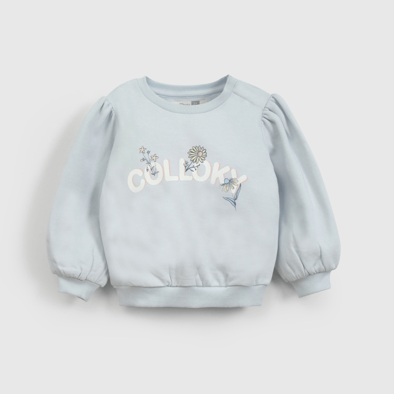 Poleron Celeste Colloky de Niña Infantil talla 3/6 M a 24m/36 M