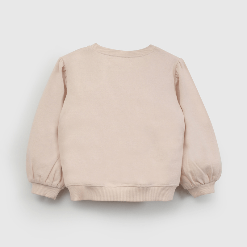 Poleron Rosado Manga Recogido de Niña Infantil talla 3/6 M a 24m/36 M