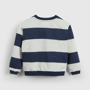 Poleron Azul Rayado De Niño Infantil talla 3/6 M a 24m/36 M