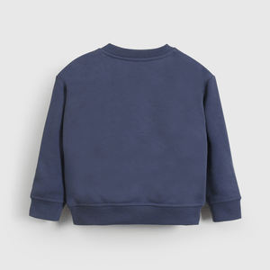 Poleron Básico Azul De Niño Infantil talla 3/6 M a 24m/36 M